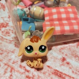 Littlest Pet Shop Tan and Brown Bunny Figure